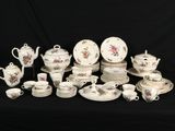 many different types of china on the table