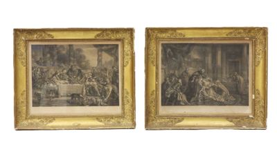 deux photos encadrées représentant un couple assis à une table