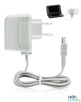 une image représentant un ordinateur portable et un chargeur reliés par un câble