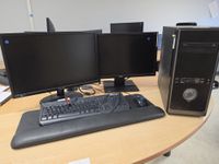 Deux écrans SAMSUNG + ACER, une unité centrale, clavier, sou…