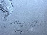 drawing of a bird sitting on a branch with a quote written on it