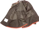 an image of a coat with red trims and buttons on it