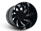 black fan on a white background on a white surface