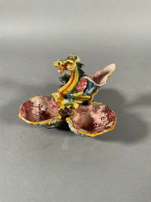 MINGHETTI Angelo (1822-1885) Rare coupe tripode « Dragon » e…