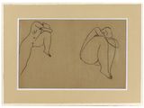 an image of two nudes, one with a hat and one without