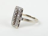 a white gold and diamond ring