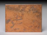 an image of a copper plate with a painting on it