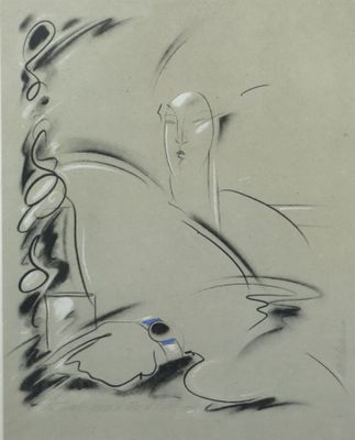 École moderne: "Portrait de femme - Le temps passe à tire d'…