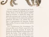illustration représentant un léopard traversant une page d'un livre