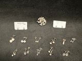 a lot of studs that are on a black surface