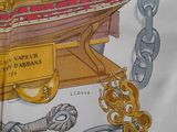 a picture of a drawing of a boat with chains on it