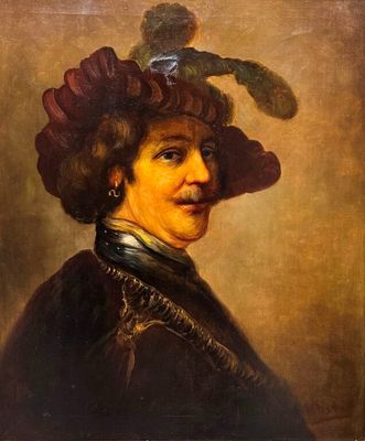 KOSTER. Portrait de Rembrandt. HSToile. - Photo 1