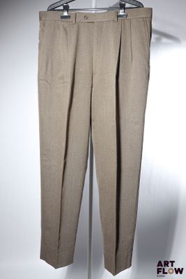CERRUTI 1881 - Ligne "Fir Harrods" - Pantalon marron chaud c…