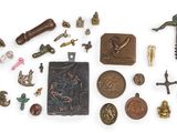 a lot of different items that are on a white surface