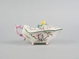 un bol blanc et rose orné d'un motif d'oiseau