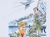 drawing of a man and a woman in a military uniform standing next to each other