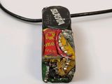 a picture of a necklace made out of soda cans
