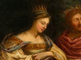 a painting of a man and a woman reading a book