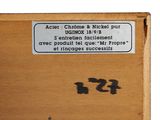 a picture of a wooden box with a label on it