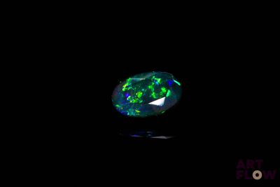 an oplite in the dark with a black background