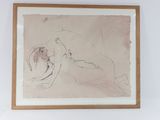 une image représentant le dessin d'une femme allongée sur un lit