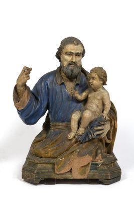 SAINT JOSEPH EN BUSTE TENANT L’ENFANT JÉSUS - Photo 1