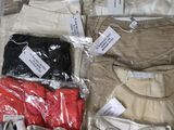 a suitcase full of clothes that are packed together