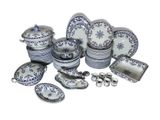 a picture of a collection of blue and white dishes