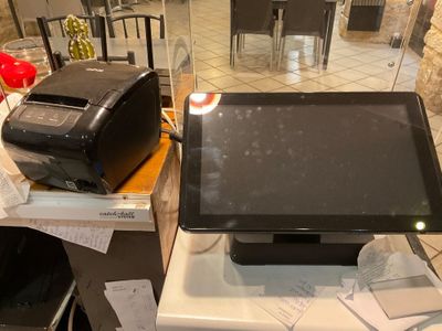 a microwave and a toaster sitting on top of a counter