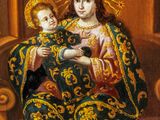 an image of a painting of a woman holding a child