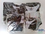 a bag of clothing that has been wrapped in plastic