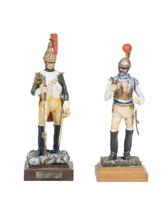 Le Cimier. 1er Empire. Carabinier 1812 et Dragons à pied