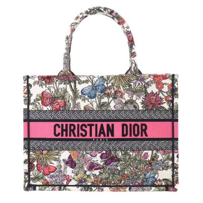 Sac fourre-tout en toile à imprimé floral Christian Dior
