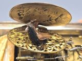 a bird that is sitting on top of a clock