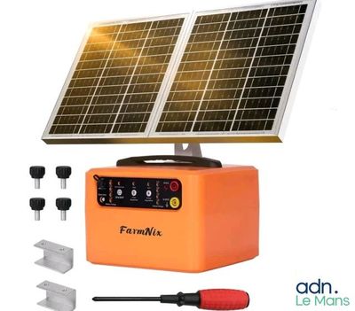une image d'un appareil fonctionnant à l'énergie solaire, surmonté d'un panneau solaire
