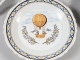 a plate with a picture of a hot air balloon on it