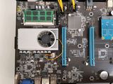 a close up of a computer motherboard with a cpu on it
