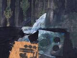 a painting of a cat that is sitting on the ground