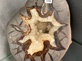 a large piece of rock that is on display in a glass case