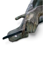 Importante table basse figurant une jeune fille en bronze pa… (photo 4)