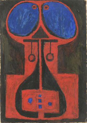 Albert CHUBAC (1925-2008) Composition Gouache sur papier