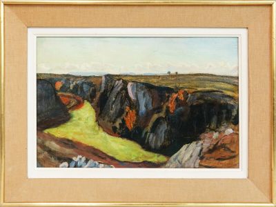 René SEYSSAUD (1867 - 1952) Saint Chamas, les gorges de la T…