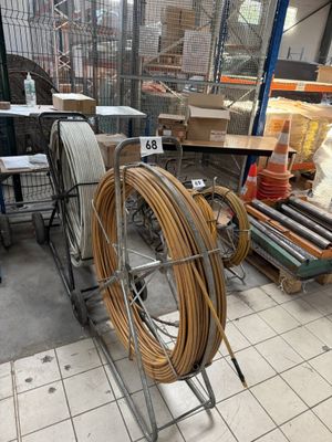 a large room with a lot of wires on the floor