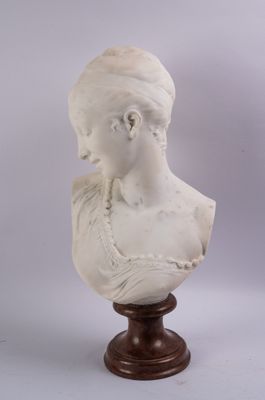 Albert Ernest CARRIER-BELLEUSE (1824-1887), "Buste de jeune …