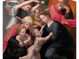 an image of a painting of a group of people with a baby