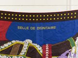a colorful cloth with a picture of a car on it