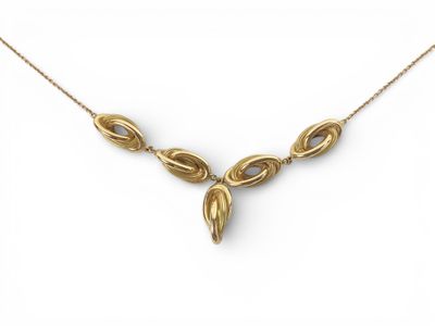 Collier en or jaune 18K formé d’une chaine à maillons jasero… - Photo 1