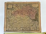 an old map with a ruler and a ruler next to it