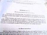 a close up of a page of a book with a picture on it