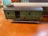 a model of a train car sitting on a table